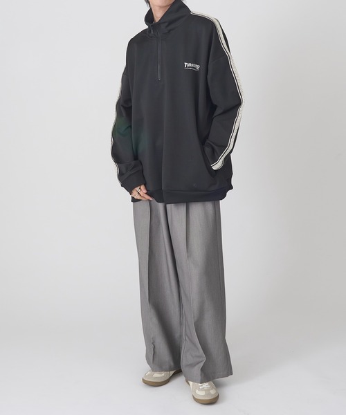 THRASHER（スラッシャー）の「【THRASHER】トラックデザイン サイドライン ハーフジッププルオーバー 017330（その他トップス・メンズ・ホワイト/ブラック/ベージュ・LL/L/M）」の10枚目の写真