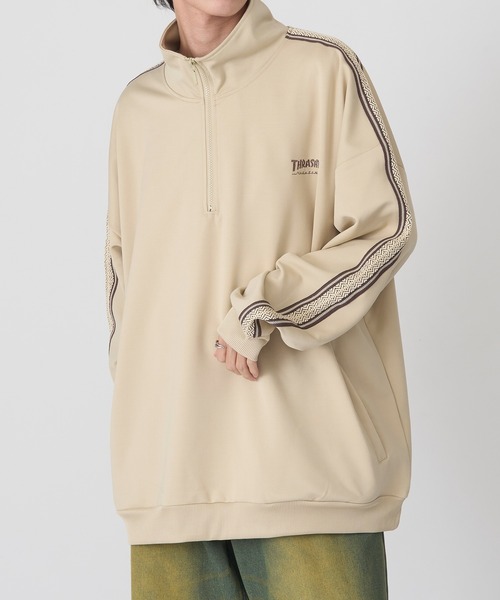 THRASHER（スラッシャー）の「【THRASHER】トラックデザイン サイドライン ハーフジッププルオーバー 017330（その他トップス・メンズ・ホワイト/ブラック/ベージュ・LL/L/M）」の11枚目の写真