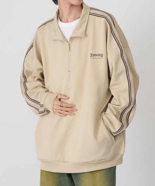 THRASHER（スラッシャー）の「【THRASHER】トラックデザイン サイドライン ハーフジッププルオーバー 017330（その他トップス・メンズ・ホワイト/ブラック/ベージュ・LL/L/M）」の14枚目の写真