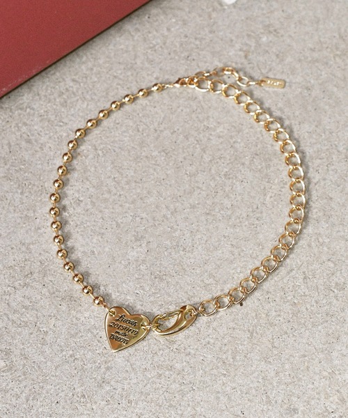 GOLDY（ゴールディ）の「ルーカス ハート ID プレート ネックレス（ネックレス・レディース・ゴールド/シルバー×ゴールド/シルバー・FREE）」の3枚目の写真