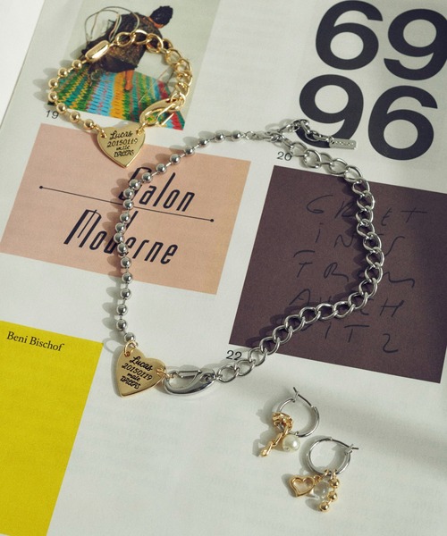 GOLDY（ゴールディ）の「ルーカス ハート ID プレート ネックレス（ネックレス・レディース・ゴールド/シルバー×ゴールド/シルバー・FREE）」の9枚目の写真