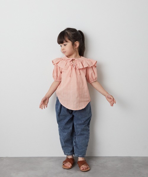 セール】フロントWリボン半袖ブラウス（シャツ/ブラウス