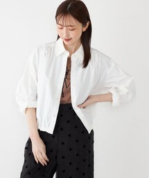 ショート丈 ぶるぞん シャツ/ブラウス」に該当するホワイト/白色