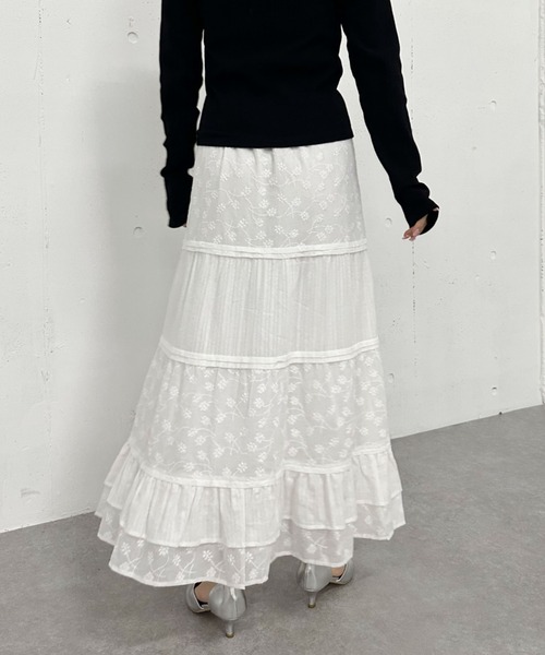 the virgins レースコットンスカート White 【公式通販】