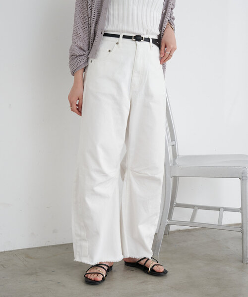 jena espace merveilleux　カーブデニムパンツ Jena espace merveilleux｜≪完売カラー追加決定!≫【ムレない