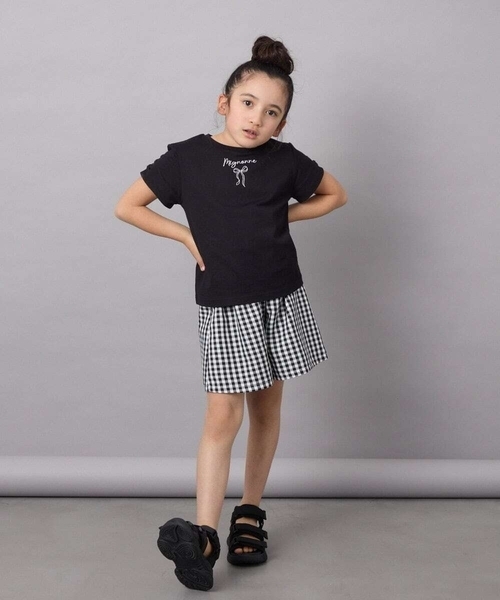 a.v.v（アーヴェヴェ）の「[140-150]ワンタックキュロット（その他パンツ・キッズ・ブルー/ブラック・140/150）」の5枚目の写真