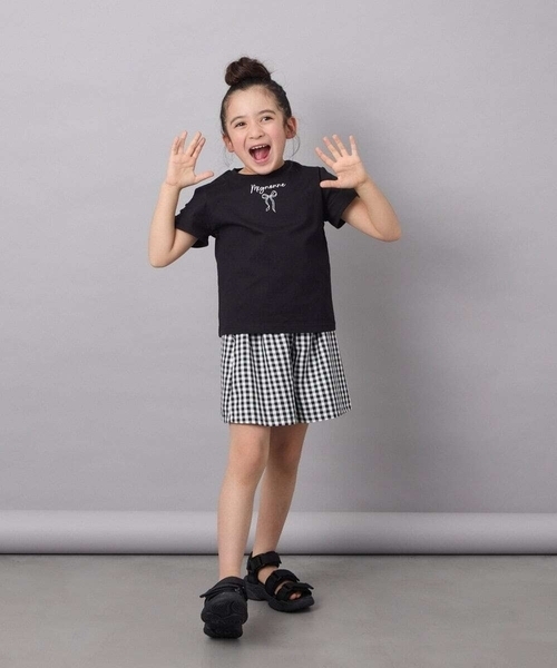 a.v.v（アーヴェヴェ）の「[140-150]ワンタックキュロット（その他パンツ・キッズ・ブルー/ブラック・140/150）」の6枚目の写真