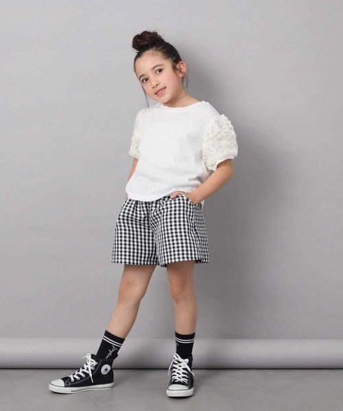 a.v.v（アーヴェヴェ）の「[140-150]ワンタックキュロット（その他パンツ・キッズ・ブルー/ブラック・140/150）」の8枚目の写真