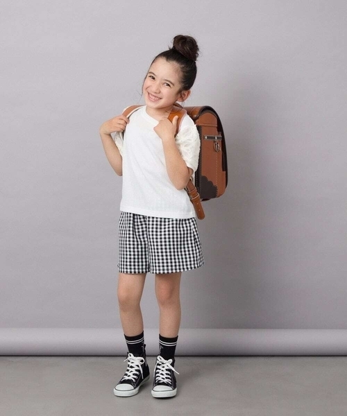 a.v.v（アーヴェヴェ）の「[140-150]ワンタックキュロット（その他パンツ・キッズ・ブルー/ブラック・140/150）」の11枚目の写真