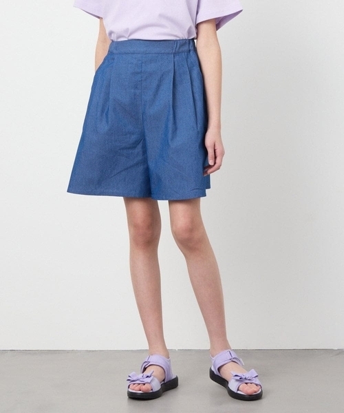 a.v.v（アーヴェヴェ）の「[140-150]ワンタックキュロット（その他パンツ・キッズ・ブルー/ブラック・140/150）」の13枚目の写真