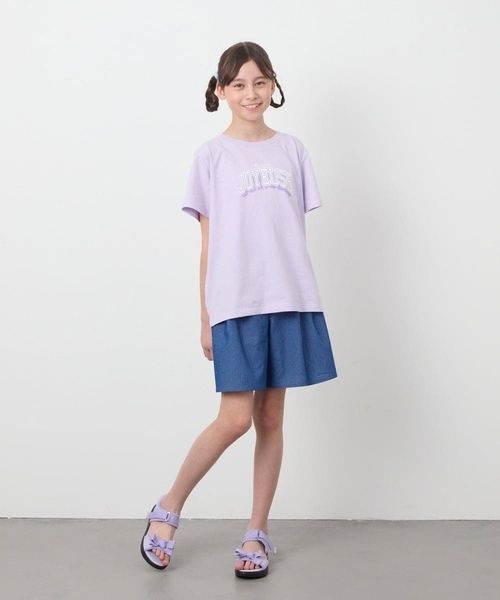 a.v.v（アーヴェヴェ）の「[140-150]ワンタックキュロット（その他パンツ・キッズ・ブルー/ブラック・140/150）」の15枚目の写真