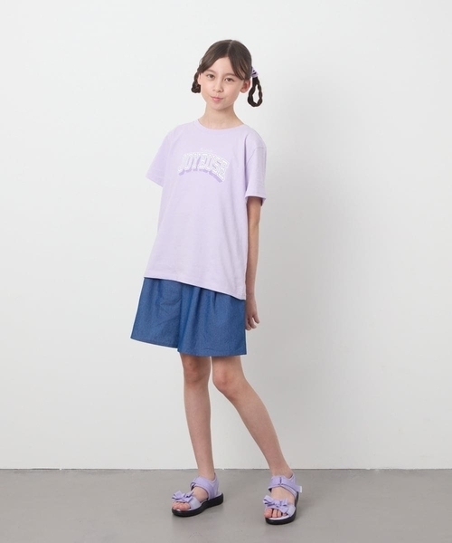 a.v.v（アーヴェヴェ）の「[140-150]ワンタックキュロット（その他パンツ・キッズ・ブルー/ブラック・140/150）」の16枚目の写真