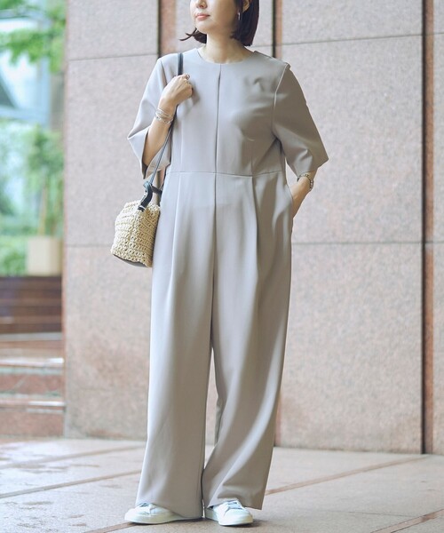 ハーフスリーブオールインワン セール】ハーフスリーブオールインワン（つなぎ/オールインワン