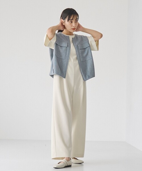 セール】ハーフスリーブオールインワン（つなぎ/オールインワン