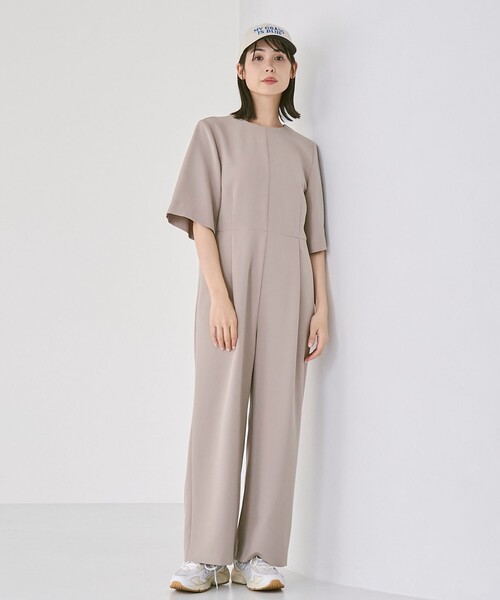 セール】ハーフスリーブオールインワン（つなぎ/オールインワン