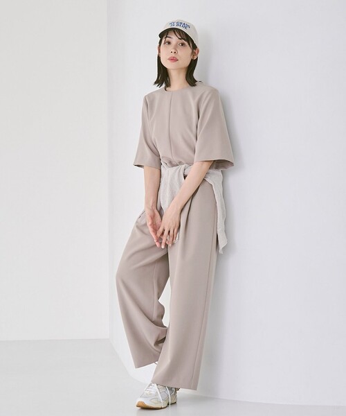 セール】ハーフスリーブオールインワン（つなぎ/オールインワン