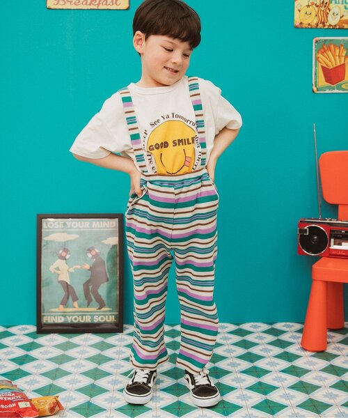 BREEZE（ブリーズ）の「【リンク】ワッフルサス付き長パンツ（その他パンツ・キッズ・オレンジ/ブラック/エメラルド・80/90/100/110/120/130）」の2枚目の写真