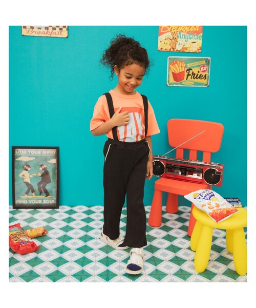 BREEZE（ブリーズ）の「【リンク】ワッフルサス付き長パンツ（その他パンツ・キッズ・オレンジ/ブラック/エメラルド・80/90/100/110/120/130）」の4枚目の写真