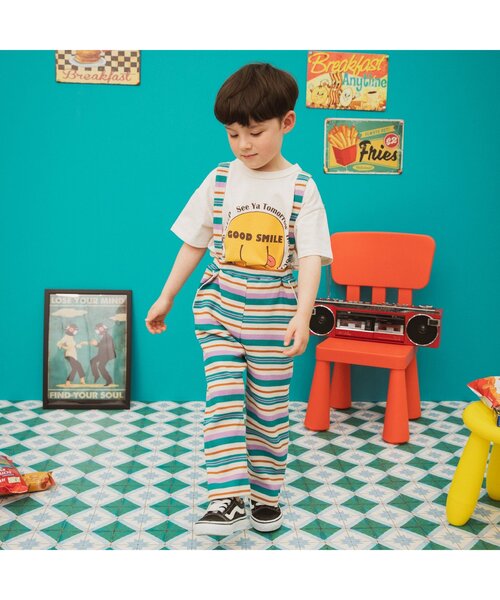 BREEZE（ブリーズ）の「【リンク】ワッフルサス付き長パンツ（その他パンツ・キッズ・オレンジ/ブラック/エメラルド・80/90/100/110/120/130）」の6枚目の写真