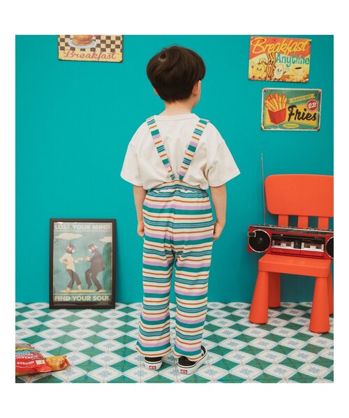 BREEZE（ブリーズ）の「【リンク】ワッフルサス付き長パンツ（その他パンツ・キッズ・オレンジ/ブラック/エメラルド・80/90/100/110/120/130）」の7枚目の写真