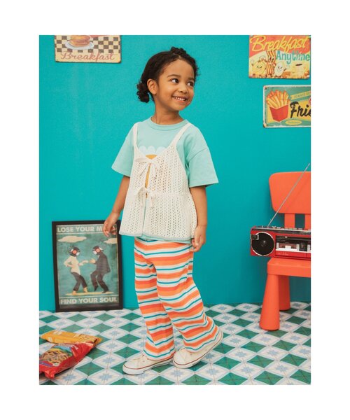 BREEZE（ブリーズ）の「【リンク】ワッフルサス付き長パンツ（その他パンツ・キッズ・オレンジ/ブラック/エメラルド・80/90/100/110/120/130）」の10枚目の写真