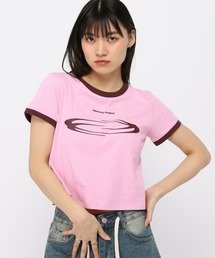 Opening Project（オープニングプロジェクト）の「Opening Project／クロップドリンガーショートスリーブT（Tシャツ/カットソー）」