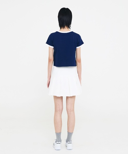 Opening Project（オープニングプロジェクト）の「Opening Project／クロップドリンガーショートスリーブT（Tシャツ/カットソー・レディース・ネイビー/ホワイト/ピンク・SMALL/MEDIUM）」の18枚目の写真