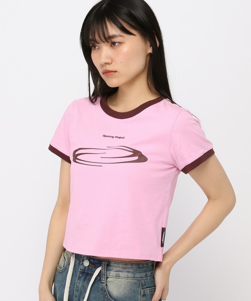 セール】Opening Project／クロップドリンガーショートスリーブT（T