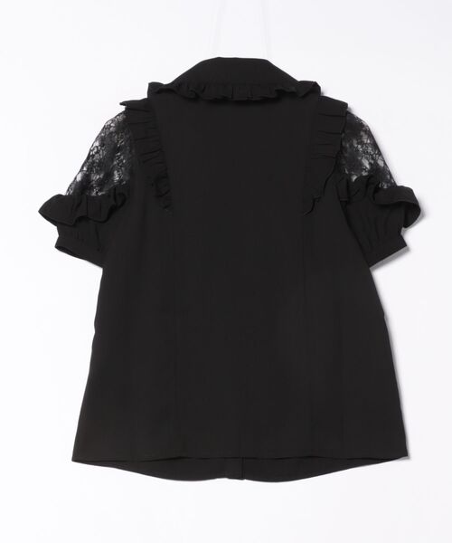 Secret Honey(シークレットハニー)の「スクエアレースヨークブラウス(シャツ/ブラウス・レディース・ブラック/オフホワイト/グレー・MEDIUM)」の18枚目の写真