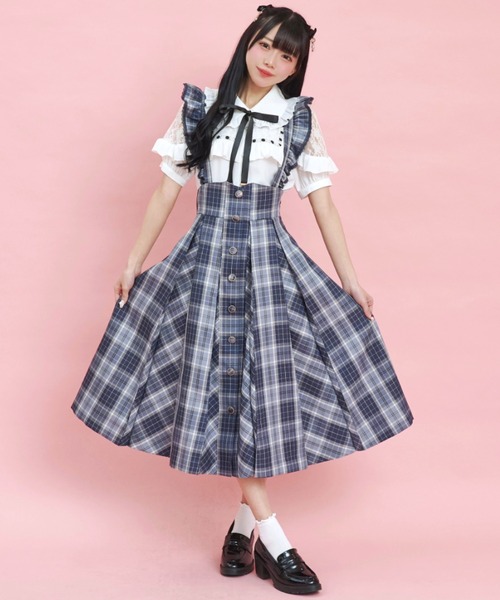 Secret Honey(シークレットハニー)の「スクエアレースヨークブラウス(シャツ/ブラウス・レディース・ブラック/オフホワイト/グレー・MEDIUM)」の16枚目の写真