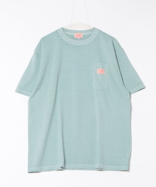 BIG MIKE（ビッグマイク）の「BIG MIKE ビックマイク/ ピグメント サングラスポケット 半袖 Tシャツ // 102528550（Tシャツ/カットソー・メンズ・サックスブルー/グレー系その他/ブラック/ネイビー・MEDIUM/LARGE/X-LARGE）」の4枚目の写真