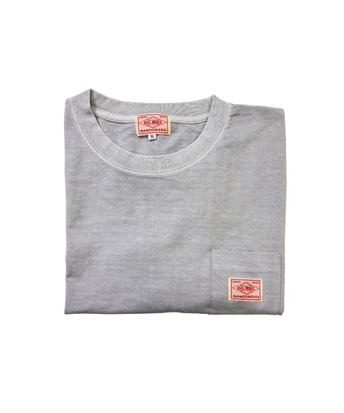 BIG MIKE（ビッグマイク）の「BIG MIKE ビックマイク/ ピグメント サングラスポケット 半袖 Tシャツ // 102528550（Tシャツ/カットソー・メンズ・サックスブルー/グレー系その他/ブラック/ネイビー・MEDIUM/LARGE/X-LARGE）」の8枚目の写真