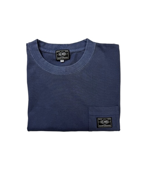 BIG MIKE（ビッグマイク）の「BIG MIKE ビックマイク/ ピグメント サングラスポケット 半袖 Tシャツ // 102528550（Tシャツ/カットソー・メンズ・サックスブルー/グレー系その他/ブラック/ネイビー・MEDIUM/LARGE/X-LARGE）」の6枚目の写真
