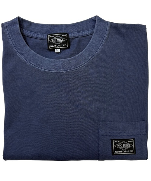 BIG MIKE（ビッグマイク）の「BIG MIKE ビックマイク/ ピグメント サングラスポケット 半袖 Tシャツ // 102528550（Tシャツ/カットソー・メンズ・サックスブルー/グレー系その他/ブラック/ネイビー・MEDIUM/LARGE/X-LARGE）」の14枚目の写真