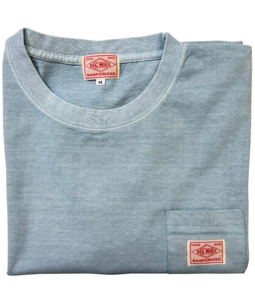 BIG MIKE（ビッグマイク）の「BIG MIKE ビックマイク/ ピグメント サングラスポケット 半袖 Tシャツ // 102528550（Tシャツ/カットソー・メンズ・サックスブルー/グレー系その他/ブラック/ネイビー・MEDIUM/LARGE/X-LARGE）」の17枚目の写真