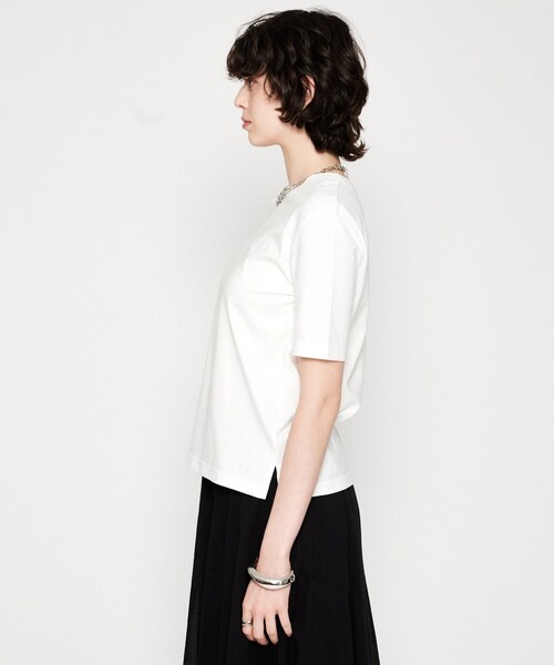 cloenc（クロエンス）の「【マシンウォッシュ】スリムTシャツ（Tシャツ/カットソー・レディース・ブラック/ホワイト/ピンク/ブラウン系その他・02）」の12枚目の写真