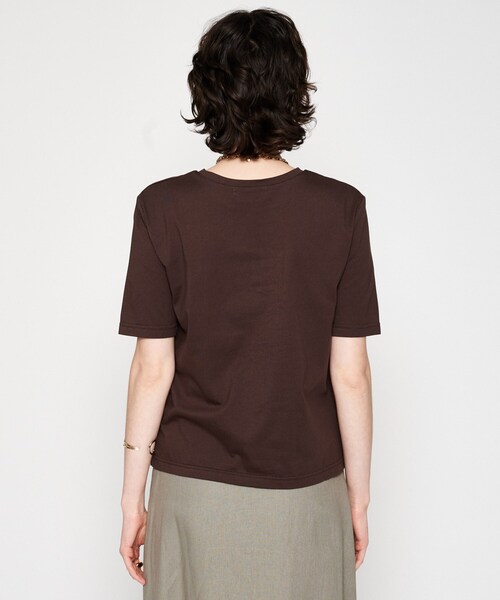 cloenc（クロエンス）の「【マシンウォッシュ】スリムTシャツ（Tシャツ/カットソー・レディース・ブラック/ホワイト/ピンク/ブラウン系その他・02）」の21枚目の写真