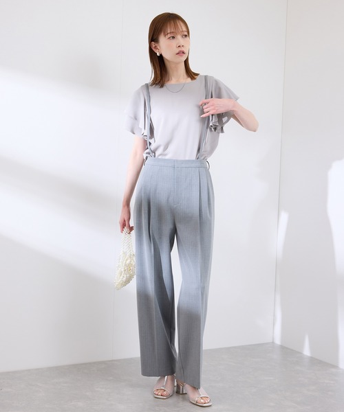 ROPE' PICNIC(ロペピクニック)の「【WEB限定カラー】【UVケア・接触冷感・前後2WAY】フレアスリーブブラウス(シャツ/ブラウス・レディース・チャコールグレー/オフホワイト/サックスブルー/オレンジ/ラベンダー・38)」の18枚目の写真