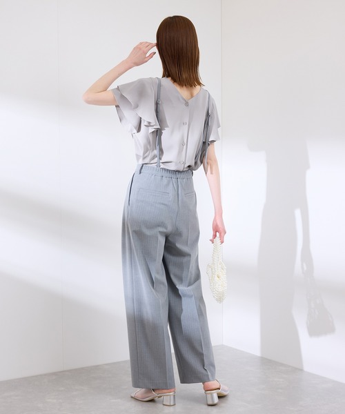 ROPE' PICNIC(ロペピクニック)の「【WEB限定カラー】【UVケア・接触冷感・前後2WAY】フレアスリーブブラウス(シャツ/ブラウス・レディース・チャコールグレー/オフホワイト/サックスブルー/オレンジ/ラベンダー・38)」の20枚目の写真