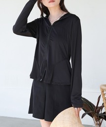 Bab | ペプラムダブルZIPストレッチラッシュガードパーカー(パーカー)