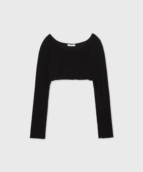 CINOH(チノ)の「SHEFショートプルオーバー(Tシャツ/カットソー・レディース・ブラック/ホワイト・38/36)」の9枚目の写真