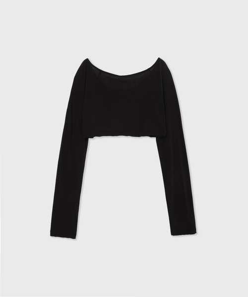 CINOH(チノ)の「SHEFショートプルオーバー(Tシャツ/カットソー・レディース・ブラック/ホワイト・38/36)」の11枚目の写真