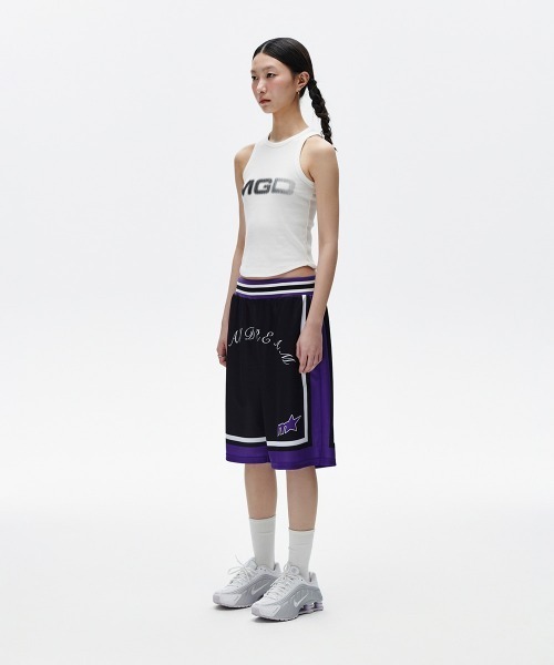 タンクトップ ノースリーブ 「mahagrid/マハグリッド」MGD TANK TOP/エムジーディーロゴ スリムタンクトップ レディース mahagrid/マハグリッド』MGD TANK TOP/エムジーディーロゴ