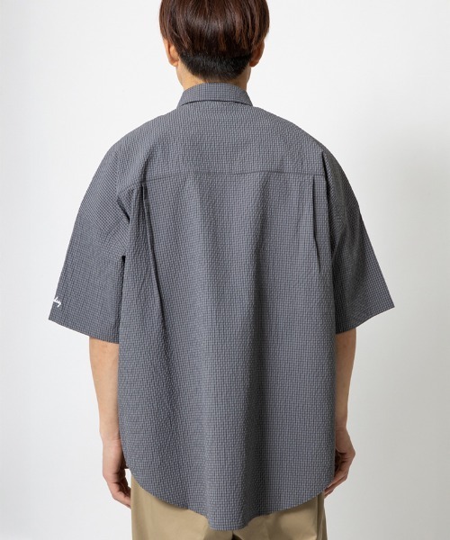 430（フォーサーティ）の「mhs2377- S-S GG CHECK BIG SHIRT チェックBIGシャツ（シャツ/ブラウス・メンズ・ブラック/ネイビー/カーキ/グレー/ベージュ・0/1/2/3）」の8枚目の写真