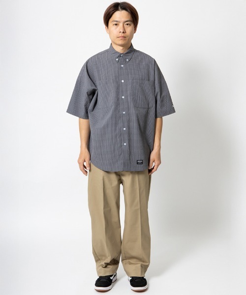 430（フォーサーティ）の「mhs2377- S-S GG CHECK BIG SHIRT チェックBIGシャツ（シャツ/ブラウス・メンズ・ブラック/ネイビー/カーキ/グレー/ベージュ・0/1/2/3）」の9枚目の写真