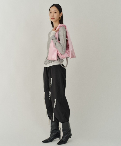 yae(ヤエ)の「【OUTDOOR×yae】Paracord big ribbon bag(ハンドバッグ・レディース・ブラック/グレー/ピンク・FREE)」の22枚目の写真