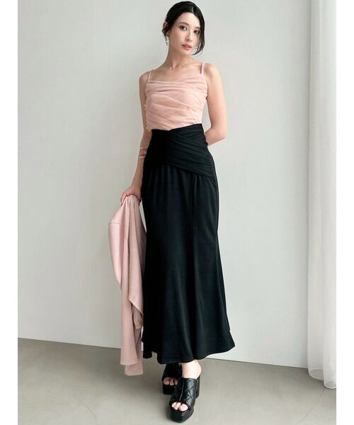 RESEXXY（リゼクシー）の「カシュクールマーメイドスカート（スカート・レディース・ブラック/グレー・FREE）」の9枚目の写真