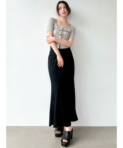 RESEXXY（リゼクシー）の「カシュクールマーメイドスカート（スカート・レディース・ブラック/グレー・FREE）」の11枚目の写真