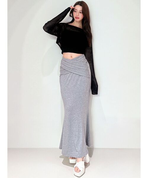 RESEXXY（リゼクシー）の「カシュクールマーメイドスカート（スカート・レディース・ブラック/グレー・FREE）」の14枚目の写真