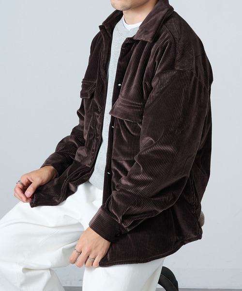 MAISON CLUB(メゾンクラブ)の「【MAISON CLUB】ストレッチコール裏シャギーCPOシャツ MZJ(シャツ/ブラウス・メンズ・ブラック/ブラウン/グレー・M/LL/L)」の12枚目の写真